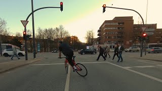 How To Crush The Street With A Fixie  Skid Compilation Part 3 Brakeless [upl. by Hamner]