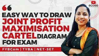 Easy Way to Draw Joint Profit Maximisation Cartel Diagram for Exam  Centralized Cartel Diagram [upl. by Orly81]