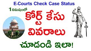 ECourts Case Status Check Online E Court Case Telugu [upl. by Ardnuassac]