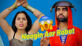 Robot Aor Naagin 🤖🐍😱😂  Mohit Pandey shorts funny trending [upl. by Trakas]