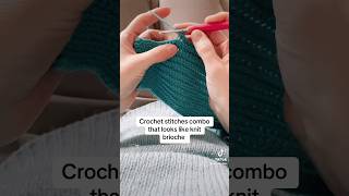 Crochet Brioche Stitch Knit Look crochetknittingpattern crochetstitches stitchtutorial [upl. by Deraj]