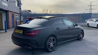 MATTE BLACK WRAP MERCEDESBENZ CLA 16 CLA 180 AMG LINE [upl. by Windy]