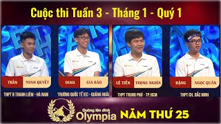 VTV3  Cuộc thi Tuần 3  Tháng 1  Quý 1  Đường lên đỉnh Olympia năm thứ 25 3112024 [upl. by Rehpotsirc]