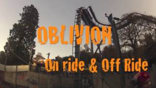 Oblivion  Front Seat  On amp Off Ride  Alton Towers  HD [upl. by Ardnaskela]