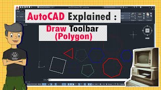 AutoCAD Explained Draw Toolbar  Polygon [upl. by Ramon]