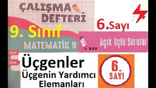 9 Sınıf  Çalışma Defteri Matematik 9  6 Sayı  Üçgenler  Açık Uçlu Sorular  Üçgenin Yardımcı E [upl. by Mayram573]