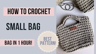 Easy Crochet Bag for Beginners  StepbyStep Tutorial  How to Crochet a Bag with Macrame Cord [upl. by Car]