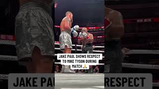 Jake Paul Shows Respect to Mike Tyson During Match 🙏 jakepaul miketyson boxing [upl. by Elgar]