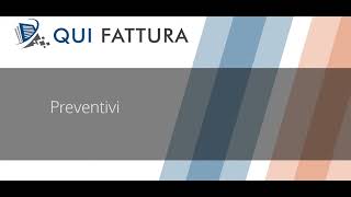 Qui Fattura  Preventivi [upl. by Hsemar]