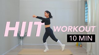 10 MIN HIIT WORKOUT  NO JUMPING  All Standing No Equipment Full Body Fat Loss [upl. by Alex183]