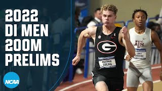 Mens 200m Prelims  2022 Indoor Track and Field Championships [upl. by Coucher]