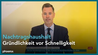 Haushaltswoche Statement des FDPFraktionsvorsitzenden Christian Dürr [upl. by Kluge353]