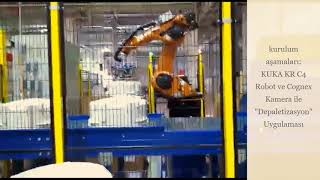 Kuka KR C4 Robot And Cognex Camera  Depalletizing Application 2017 [upl. by Ibloc]