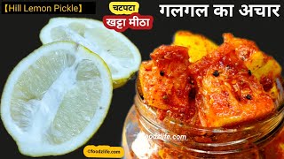 चटपटा गलगल का अचार  Galgal ka Achar  hill lemon pickle recipe  khatta meetha nimbu  foodzlife [upl. by Elie]