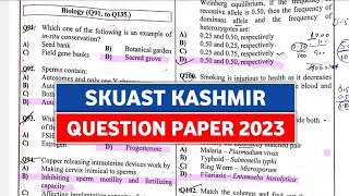 SKUAST KASHMIR QUESTION PAPER 2023  SKUAST KASHMIR QUESTION PAPER  skuastkashmir [upl. by Nallek839]