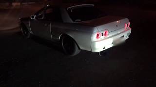 RB25DET Nissan Skyline R32 quick street skid [upl. by Ahsyekal266]