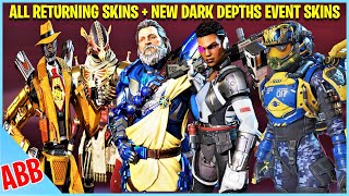 All Returning Skins New Dark Depths Event amp End of Year Sale Skins in Apex Legends [upl. by Newby]