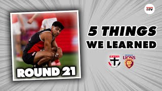 5 Things We LEARNED from Round 21 St Kilda v Brisbane Lions  AFL 2024 [upl. by Adanar975]