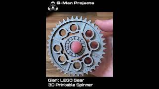 Giant LEGO Gear 3D Printable Fidget Spinner shorts [upl. by Nylesoy649]