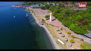 Destinos turisticos de el salvador Parque acuático Apulo Lago de Ilopango en Drone El Salvador [upl. by Brace]