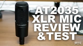 Audio Technica AT2035 XLR Condenser Mic Review  Test [upl. by Ehcram322]