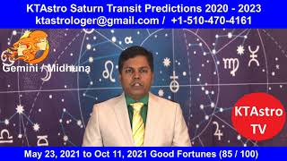 Gemini  Midhuna Rasi  Saturn Transit 2020  2023 Predictions [upl. by Sondra648]