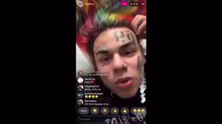 6six9ine getting top on instagram live 😮😮 [upl. by Llerdnam]