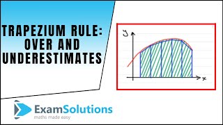 Trapezium rule  Type of estimate  too big or too small  ExamSolutions [upl. by Naesad]