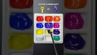 Sprunki vs Inside out Part 2 Guess the mixed color satisfying colormixing sharkzhan [upl. by Rama]