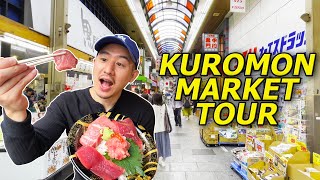 BEST Street Food in Osaka Kuromon Market Tour 🍣🍡🇯🇵 [upl. by Ahgiel]