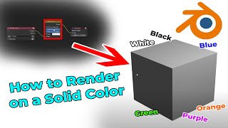 How to Render on a Solid Color in Blender [upl. by Arraeis263]