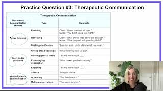 NCLEX® Practice Question 3 Therapeutic Communication [upl. by Bedell]