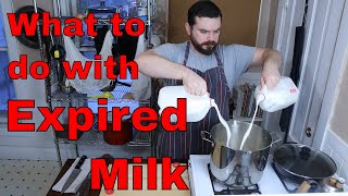 quotEXPIREDquot MILK TURNED INTO FREE FOOD  how to make farmers cheese at home [upl. by Aural]