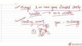 Linkage and crossingover of genes are alternatives of each other Justify with the help of an [upl. by Anu]