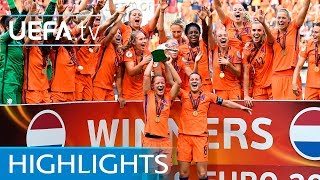 Womens EURO final highlights Netherlands v Denmark [upl. by Leid877]