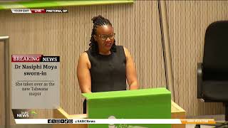 BREAKING Tshwane Council  ActionSAs Dr Nasiphi Moya swornin as the new mayor [upl. by Hirza]