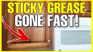 How to quickly CLEAN CABINETS amp REMOVE GREASE amp GUNK  Andrea Jean [upl. by Deryl]