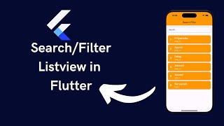 Flutter Listview SearchFilter with textField  Flutter tutorial [upl. by Primrose]