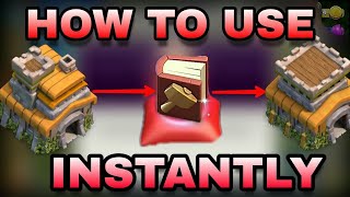 CLASH OF CLANS  how to use magical item  book of building  in clan game [upl. by Luhar206]