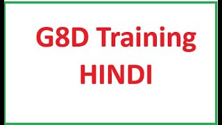 G8D training in Hindi  8D Steps Knowledge [upl. by Gen]