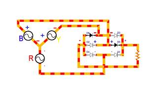 Three Phase Rectifier Animation [upl. by Niessuh]