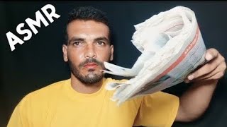 ASMR Crinkling a newspaper page [upl. by Ttekcirc]