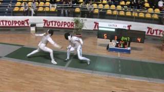 20100305 wf gp Turin 64 green DERIGLAZOVA Inna RUS 15 vs TRILLINI Giovanna ITA 10 sd No [upl. by Engamrahc]