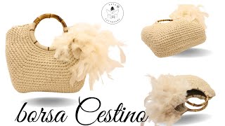 TUTORIAL Borsa Cestino uncinetto [upl. by Azyl965]