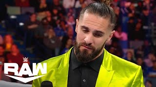 Seth Rollins Addresses His Future  WWE Raw Highlights 12224  WWE on USA [upl. by Coryden]