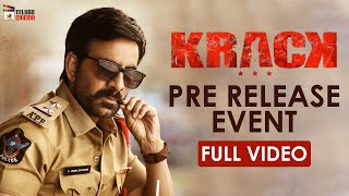 Krack Movie Pre Release Event Full Video  Ravi Teja  Shruti Haasan  Mango Telugu Cinema [upl. by Bertila]