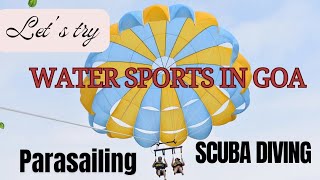 Goa watersports activities 🥰 parasailing Scuba diving and what not😊 [upl. by Patric603]