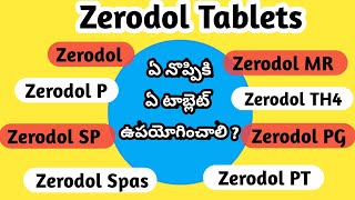 Types of Zerodol Tablets in Telugu [upl. by Wichman]