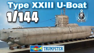 Full Build Type XXIII UBoat  1144 Trumpeter [upl. by Llebiram]