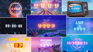 Every Event Countdown in Fortnite Chapter 1 Season 4  Chapter 5 Season 1 [upl. by Litman971]